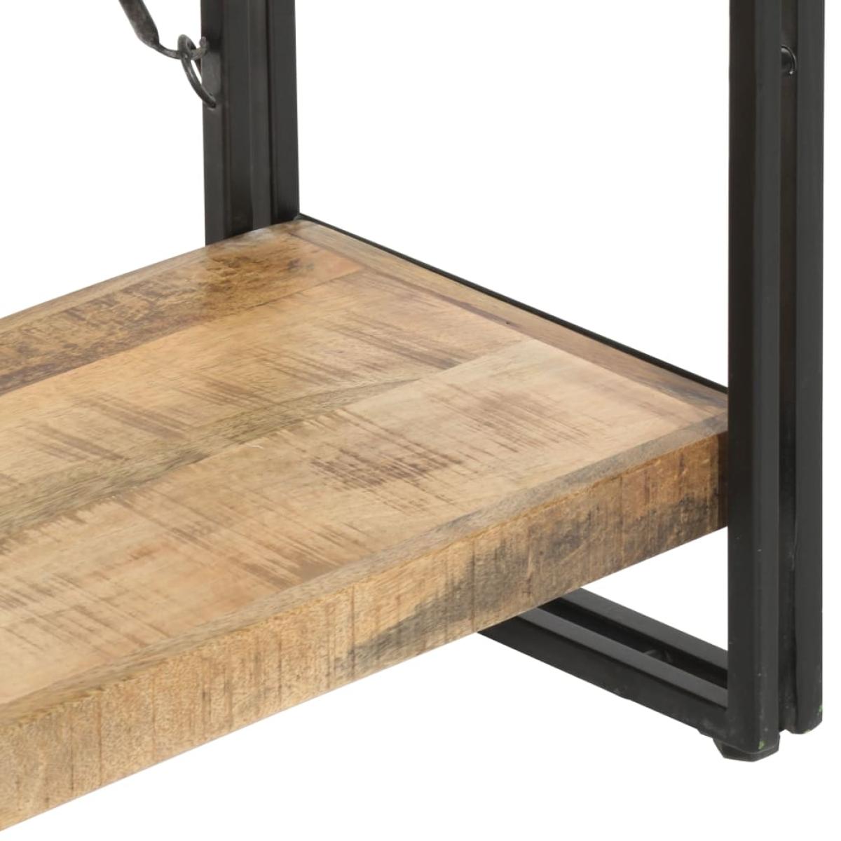 Estantería de 5 niveles madera maciza mango 90x30x180 cm 