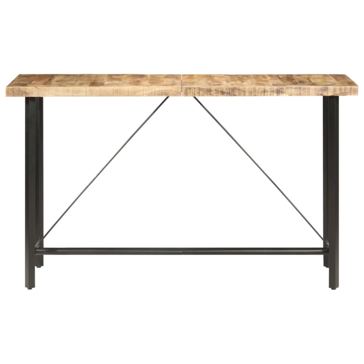 Mesa de bar madera maciza de mango rugosa 180x70x107 cm