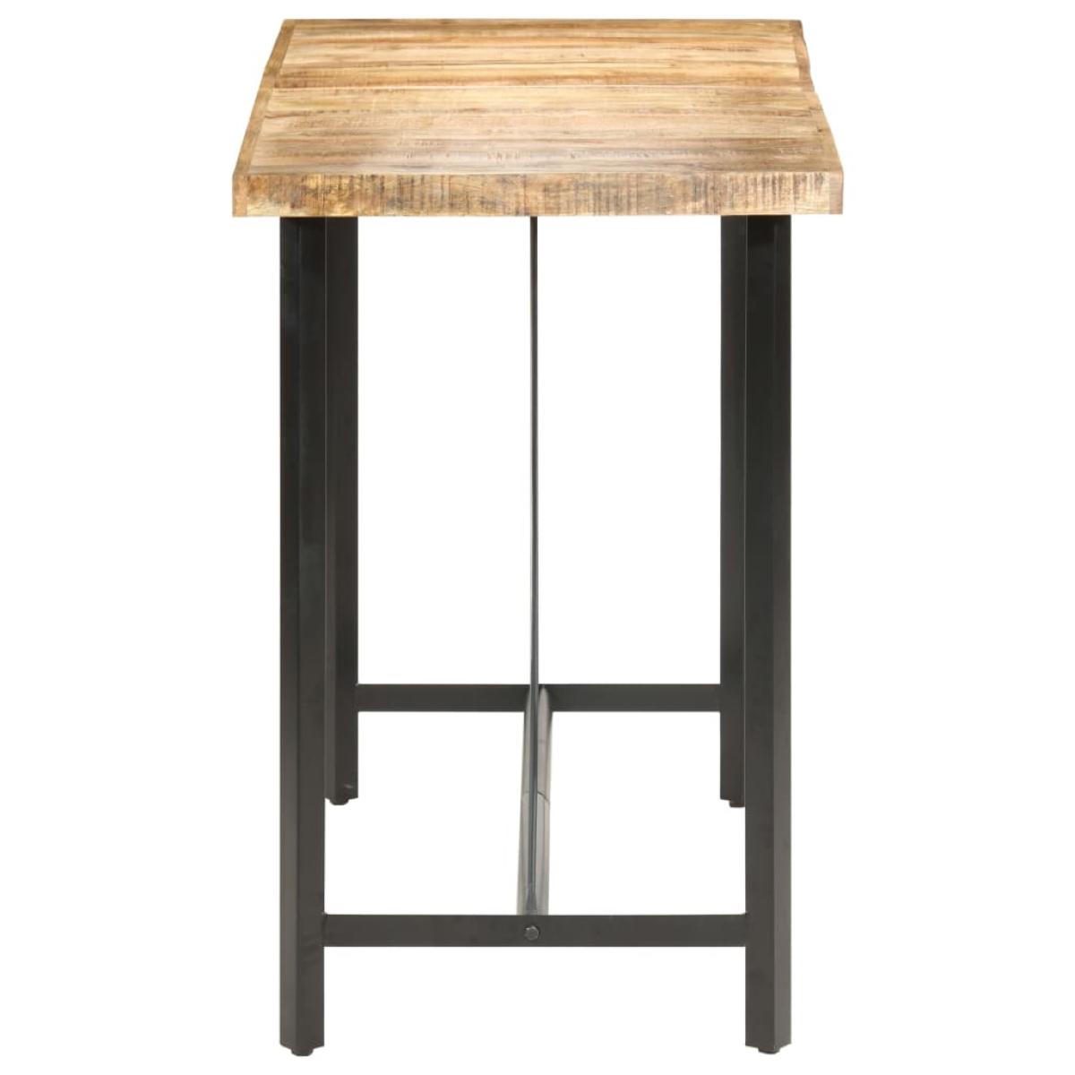 Mesa de bar madera maciza de mango rugosa 180x70x107 cm