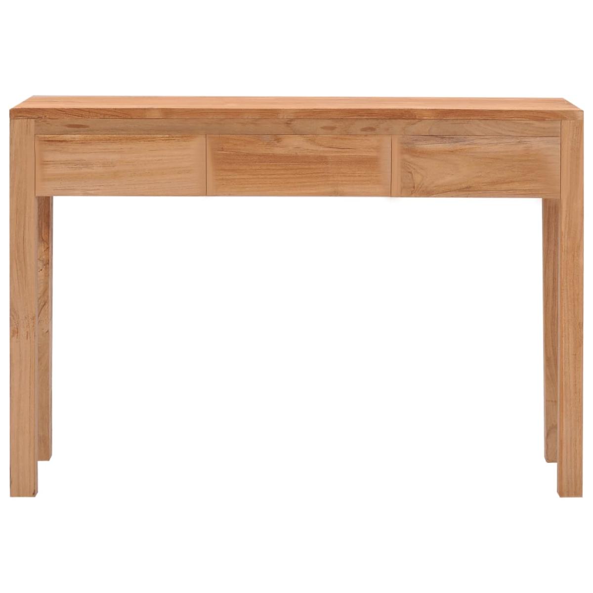 Mesa consola de madera maciza de teca 110x35x75 cm