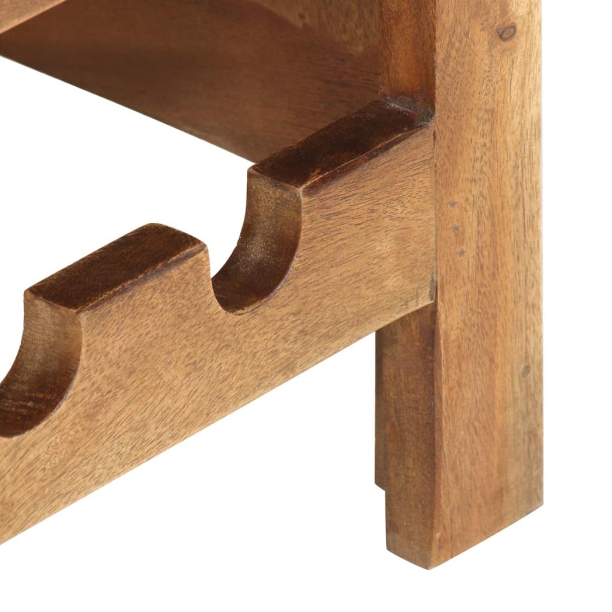 Botellero de madera maciza de acacia 40x30x80 cm 
