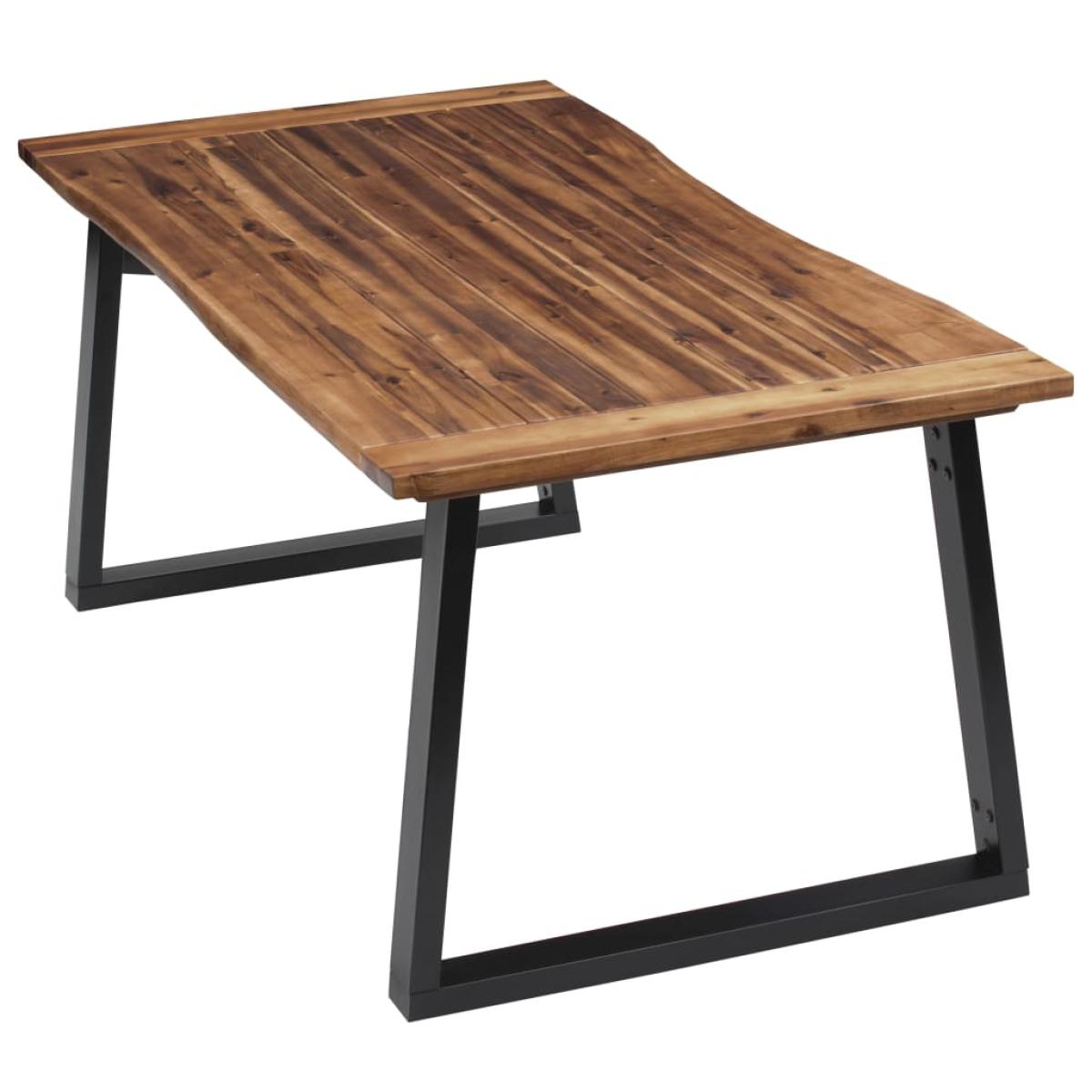 Mesa de comedor demadera de acacia maciza 180x90 cm  