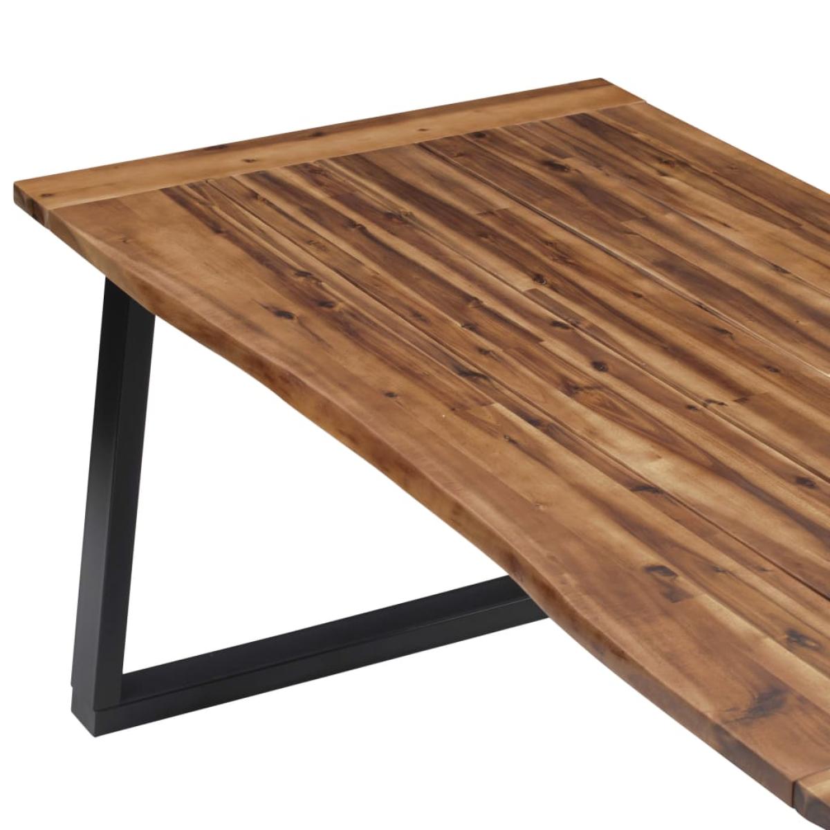 Mesa de comedor demadera de acacia maciza 180x90 cm  
