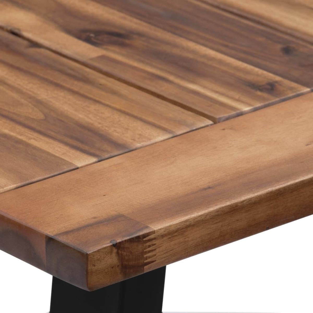 Mesa de comedor demadera de acacia maciza 180x90 cm  