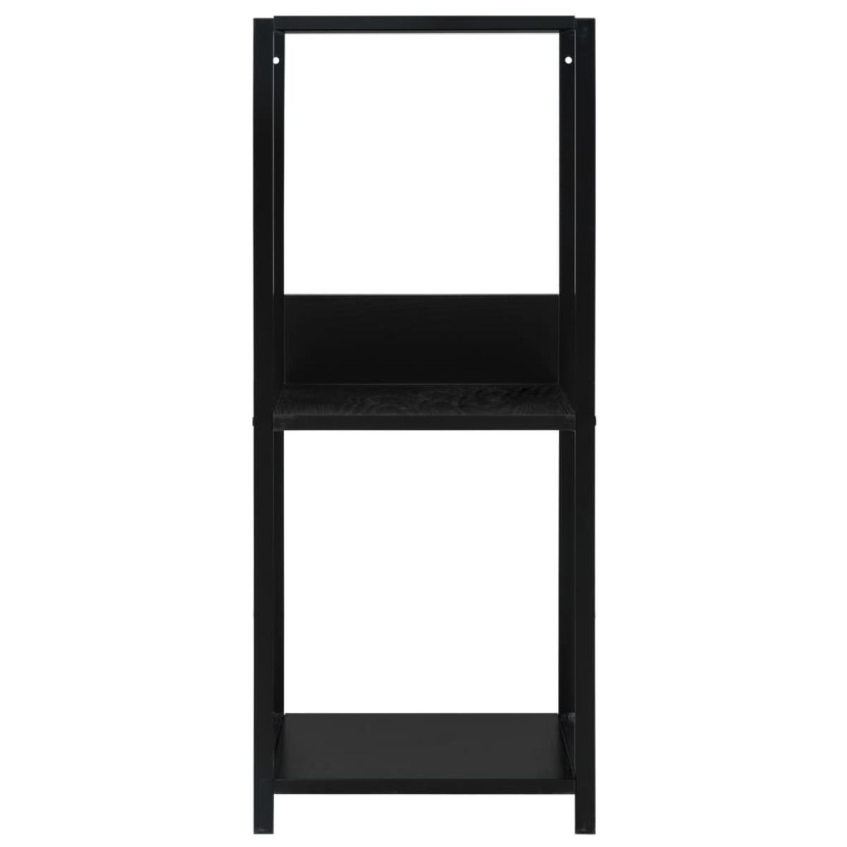 Estantería pequeña aglomerado negro 33,5x39,6x79,7 cm