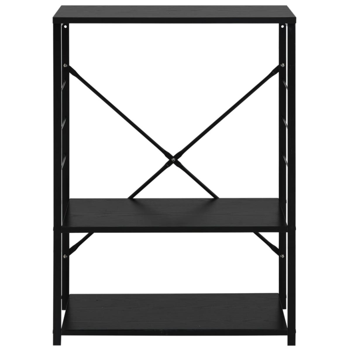 Armario de microondas aglomerado negro 60x39,6x79,5 cm