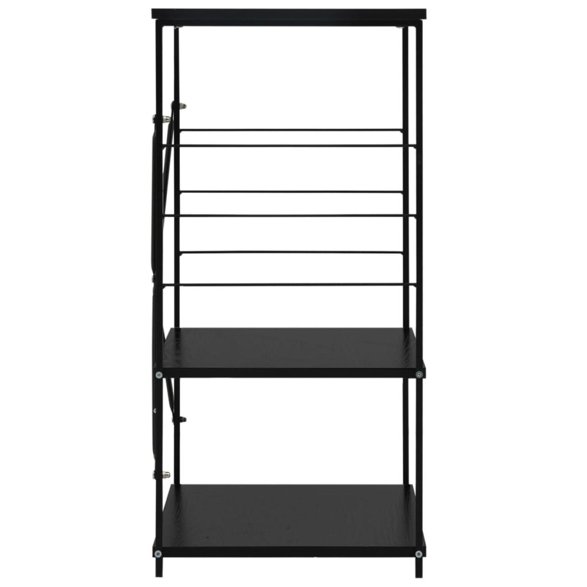 Armario de microondas aglomerado negro 60x39,6x79,5 cm