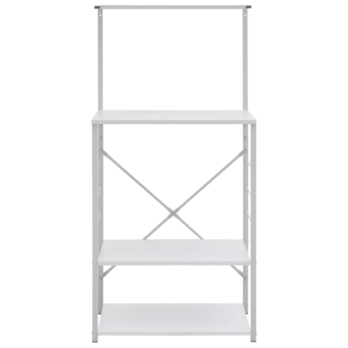 Armario de microondas aglomerado blanco 60x39,6x123 cm