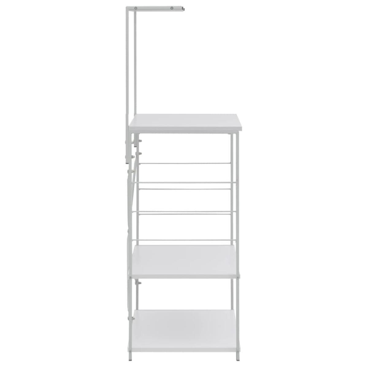 Armario de microondas aglomerado blanco 60x39,6x123 cm