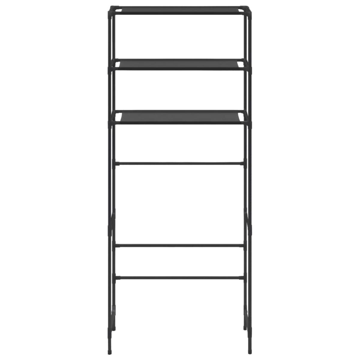 Estante encima de la lavadora 3 niveles negro 69x28x169 cm