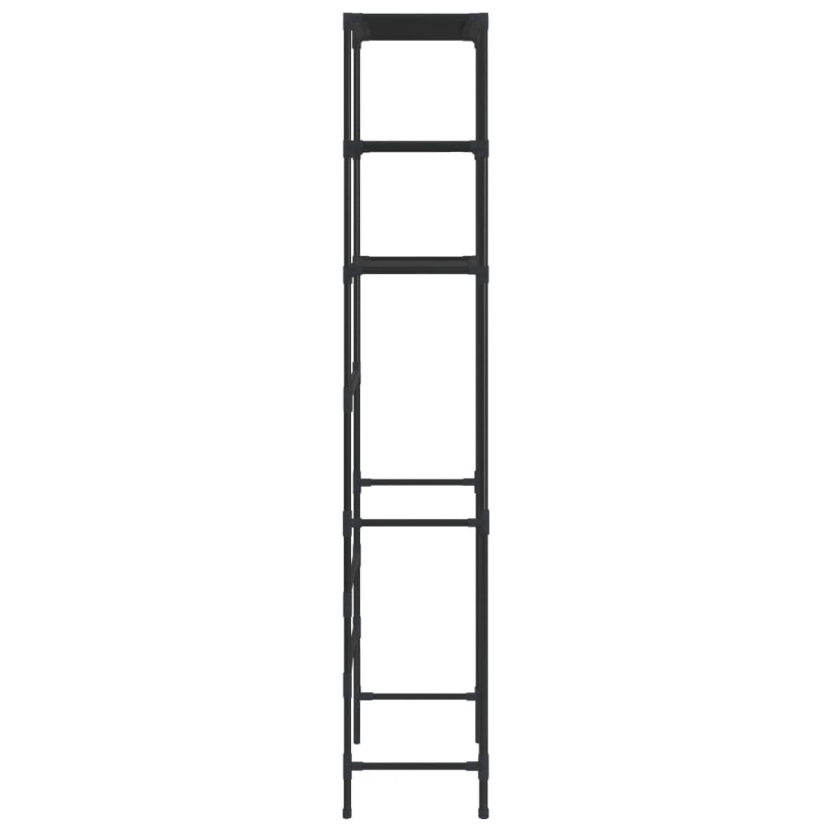 Estante encima de la lavadora 3 niveles negro 69x28x169 cm