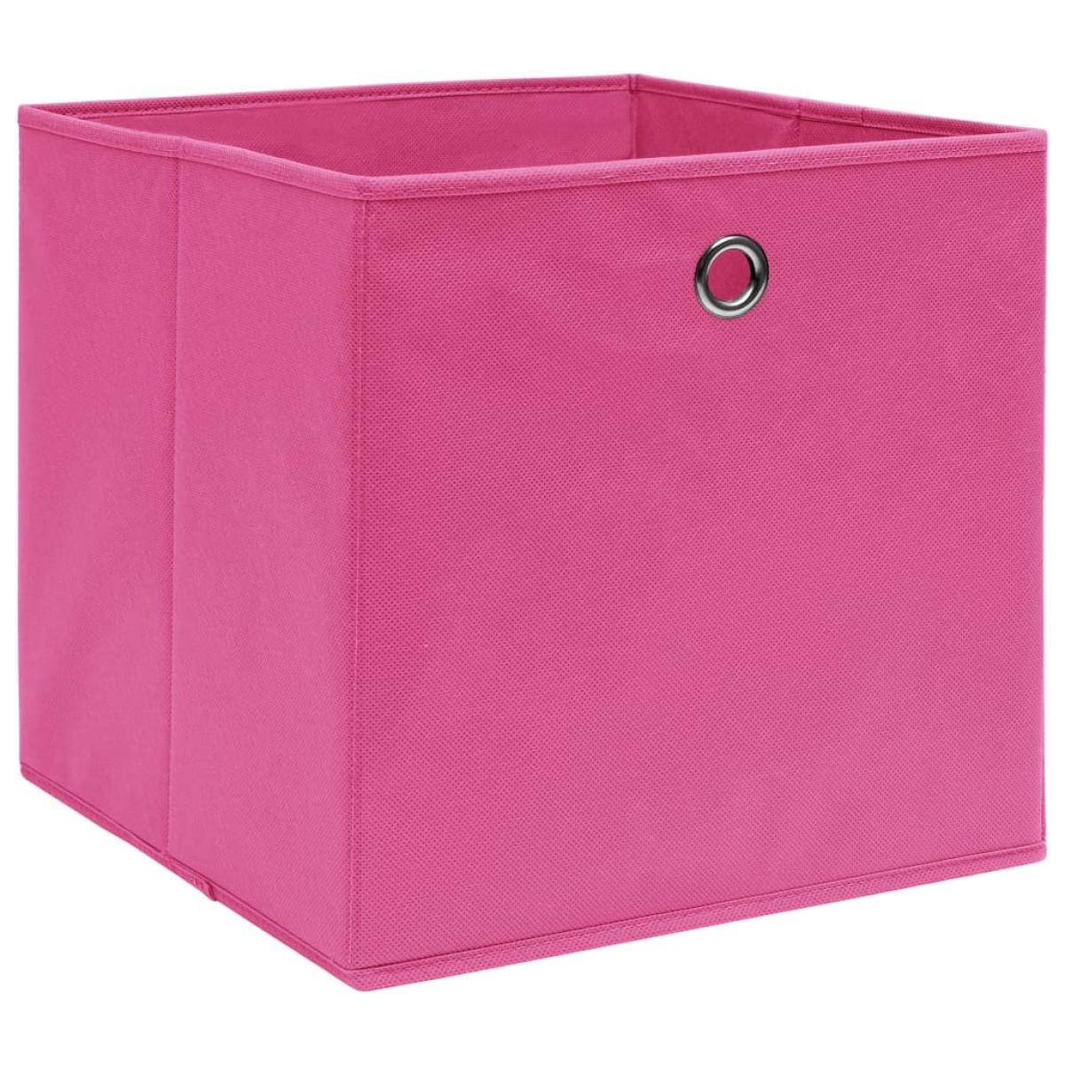 Cajas de almacenaje 10 unidades tela rosa 32x32x32 cm