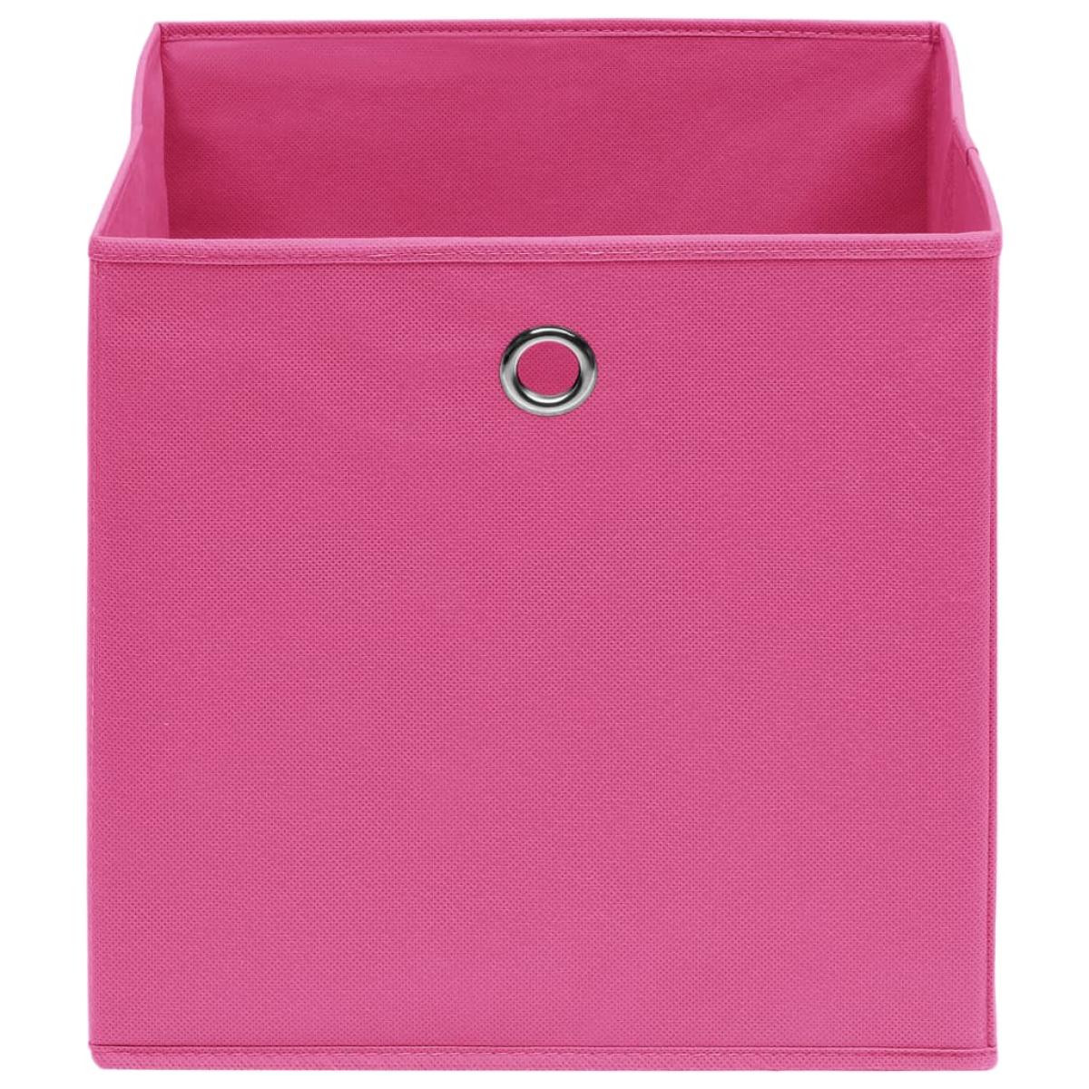 Cajas de almacenaje 10 unidades tela rosa 32x32x32 cm