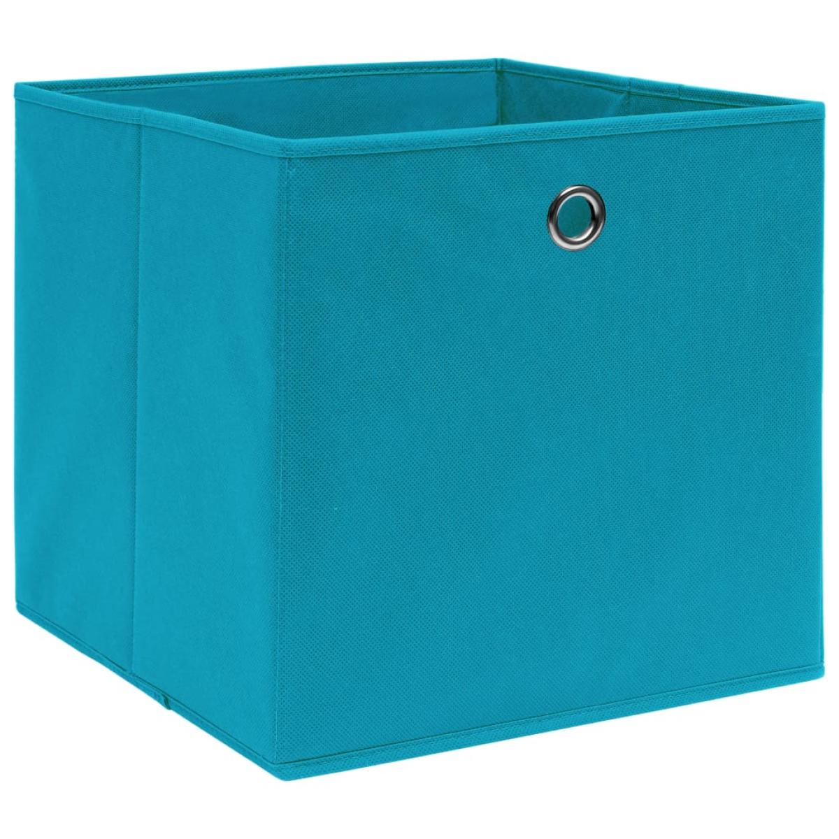 Cajas de almacenaje 10 uds tela bebé azul 32x32x32 cm