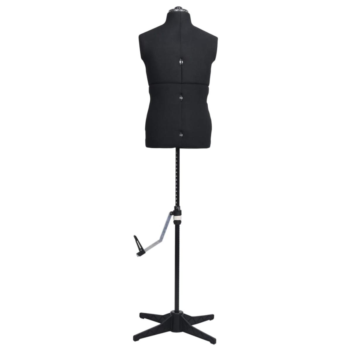 Maniquí de sastre ajustable hombre negro talla 37-45