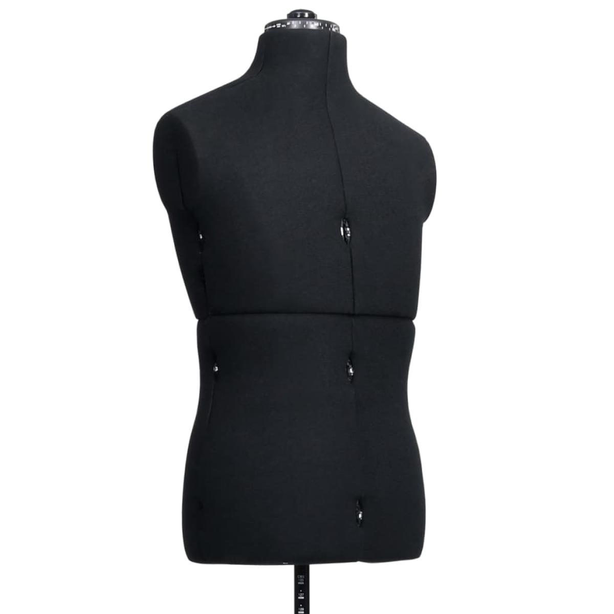 Maniquí de sastre ajustable hombre negro talla 37-45