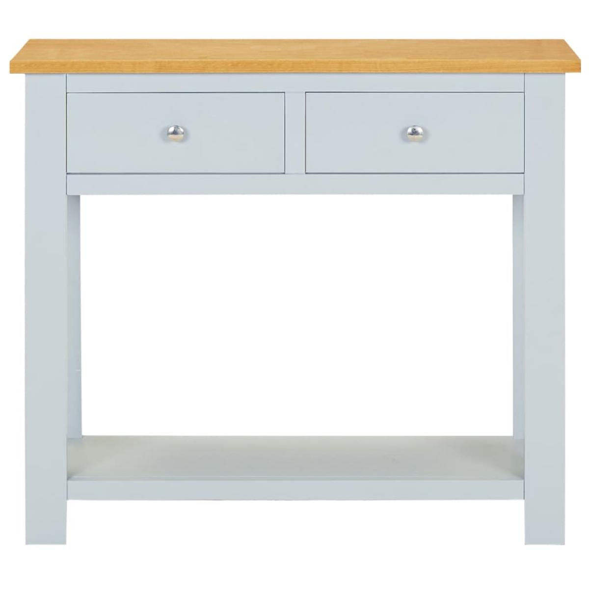 Mesa consola de madera maciza de roble 83x30x73 cm 