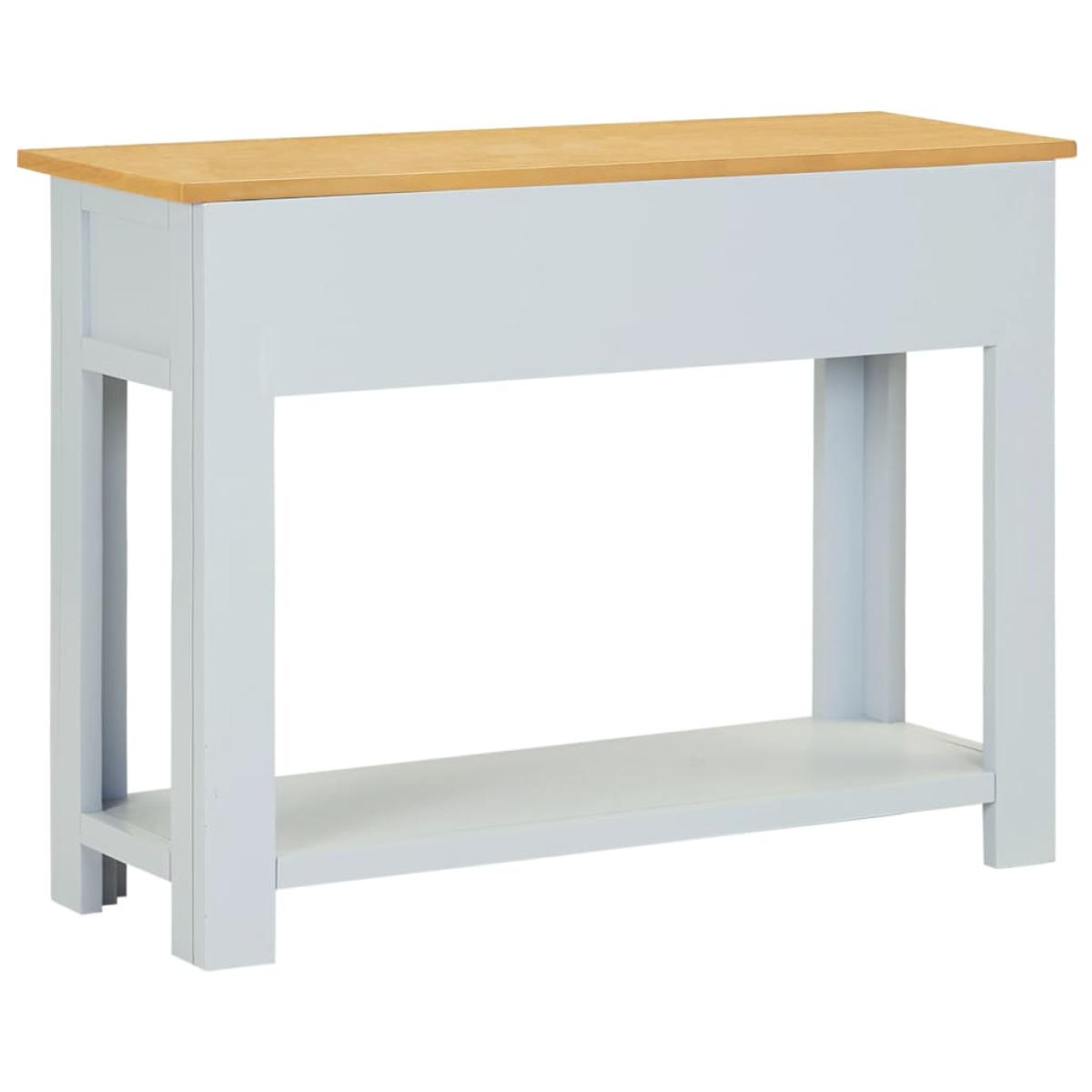 Mesa consola de madera maciza de roble 83x30x73 cm 