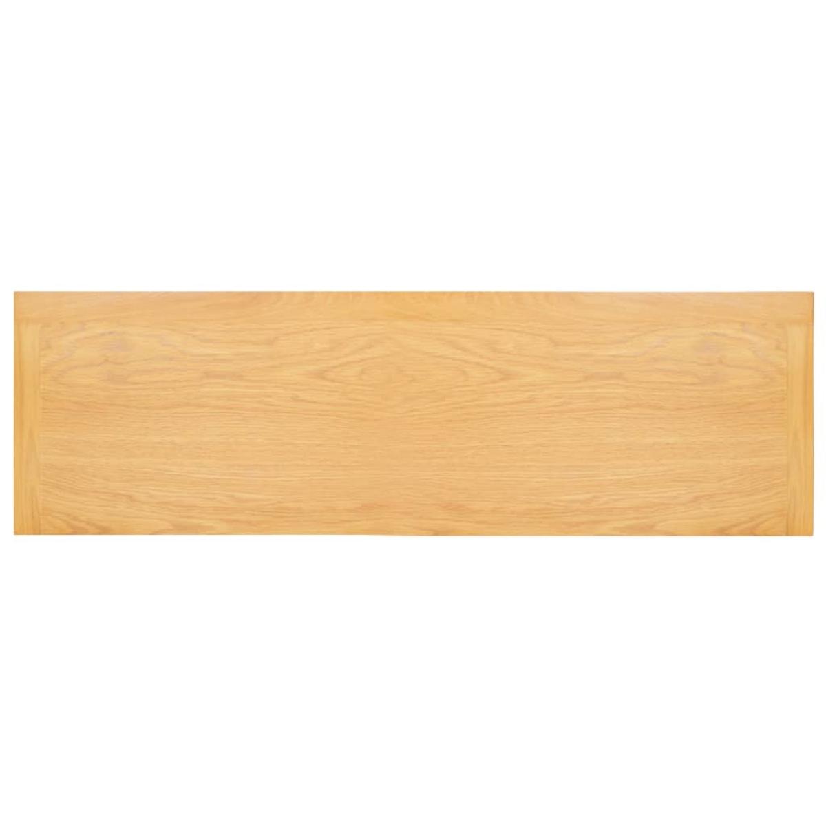 Mesa consola de madera maciza de roble 83x30x73 cm 