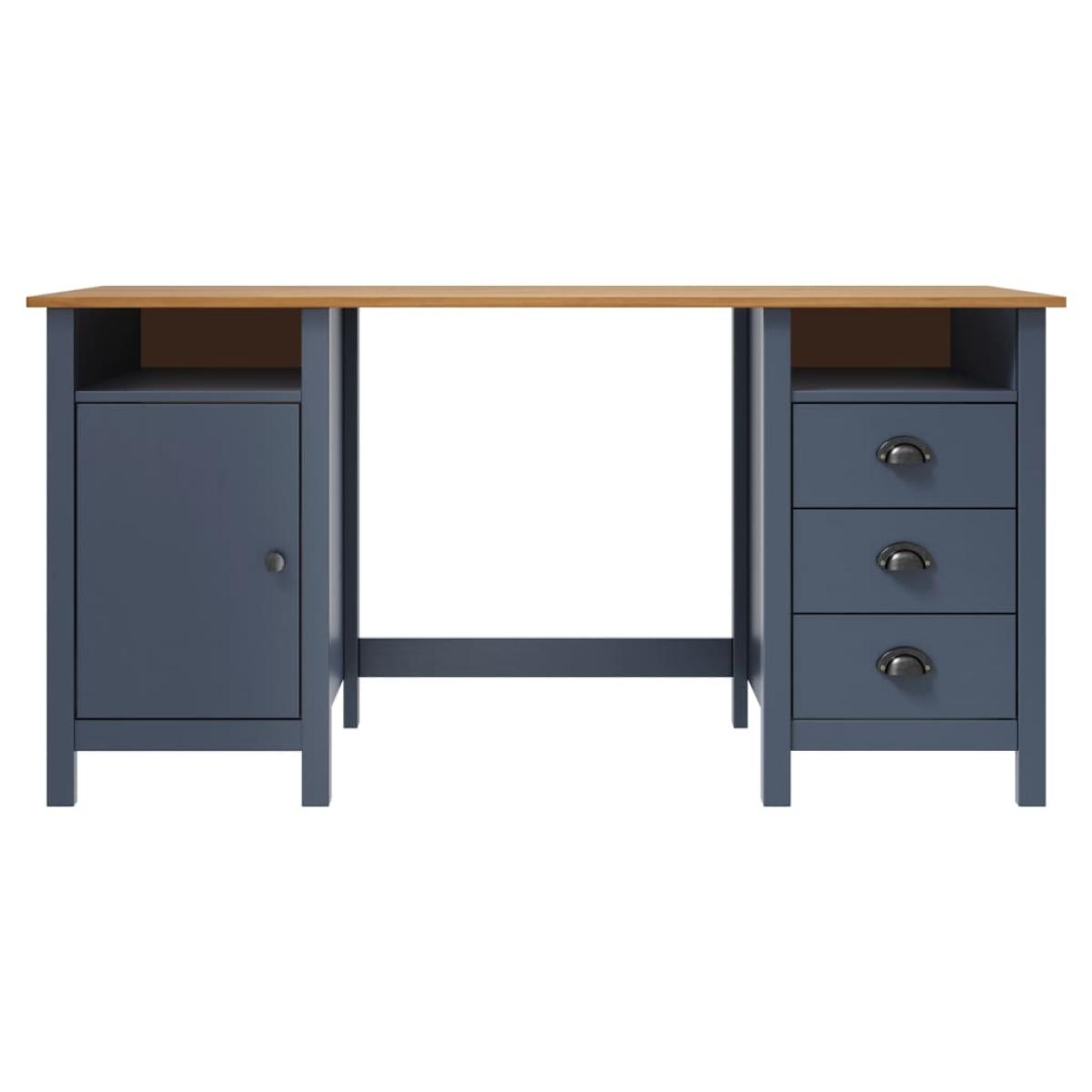 Escritorio Hill Range madera de pino gris 150x50x74 cm