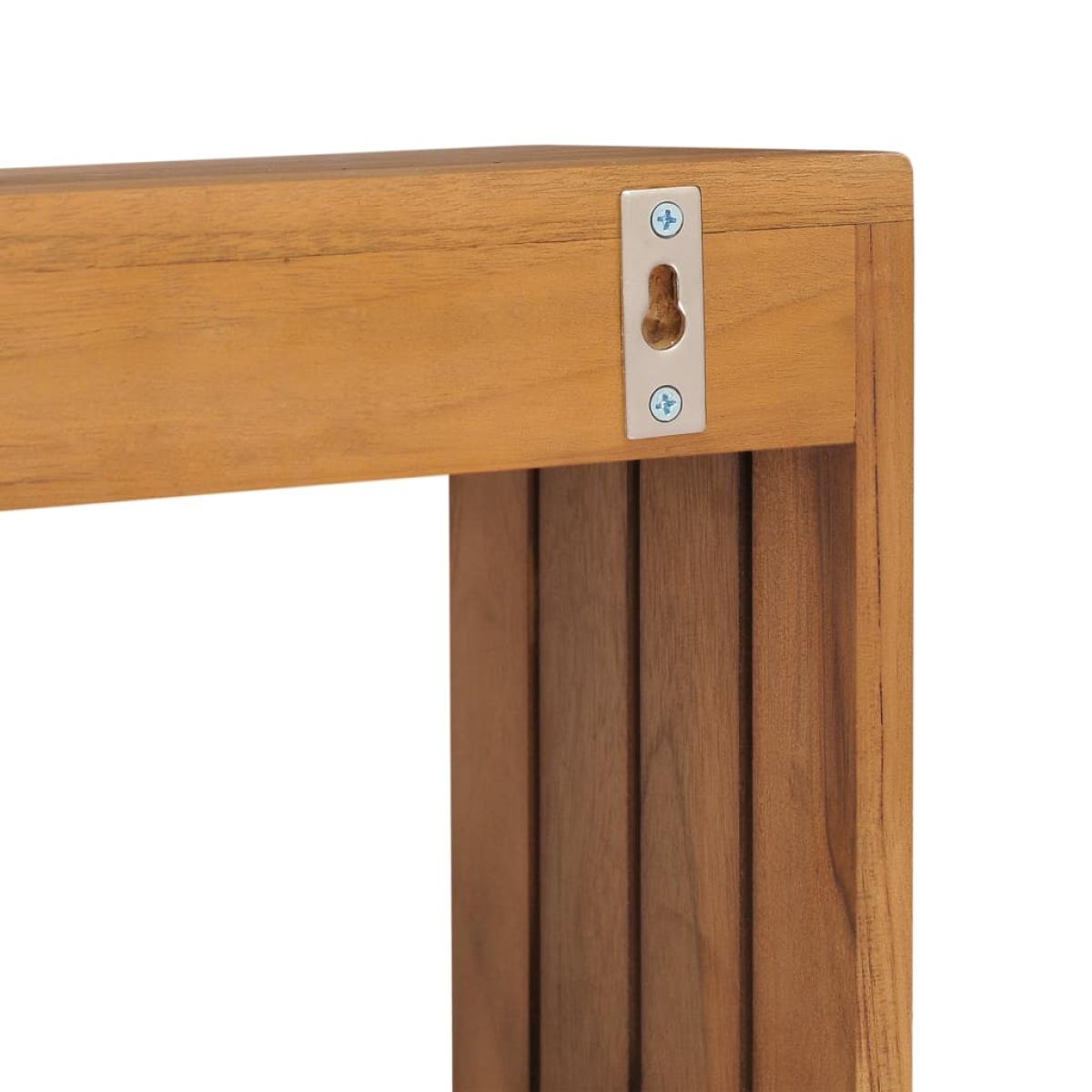 Toallero de pared de teca maciza 35x20x35 cm