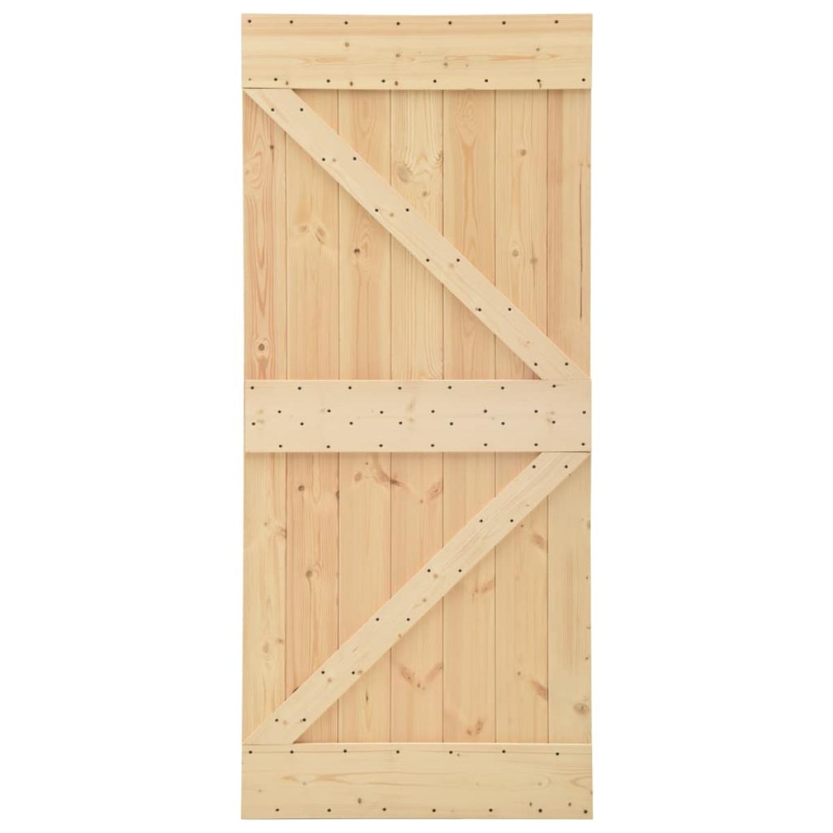 Puerta de madera maciza de pino 80x210 cm
