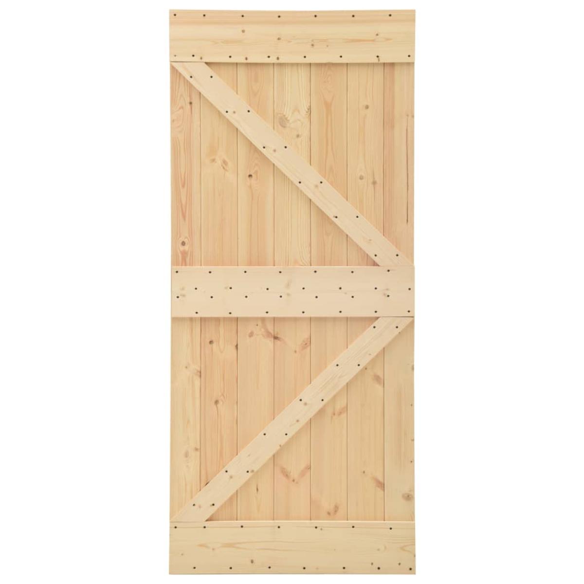 Puerta de madera maciza de pino  90x210 cm