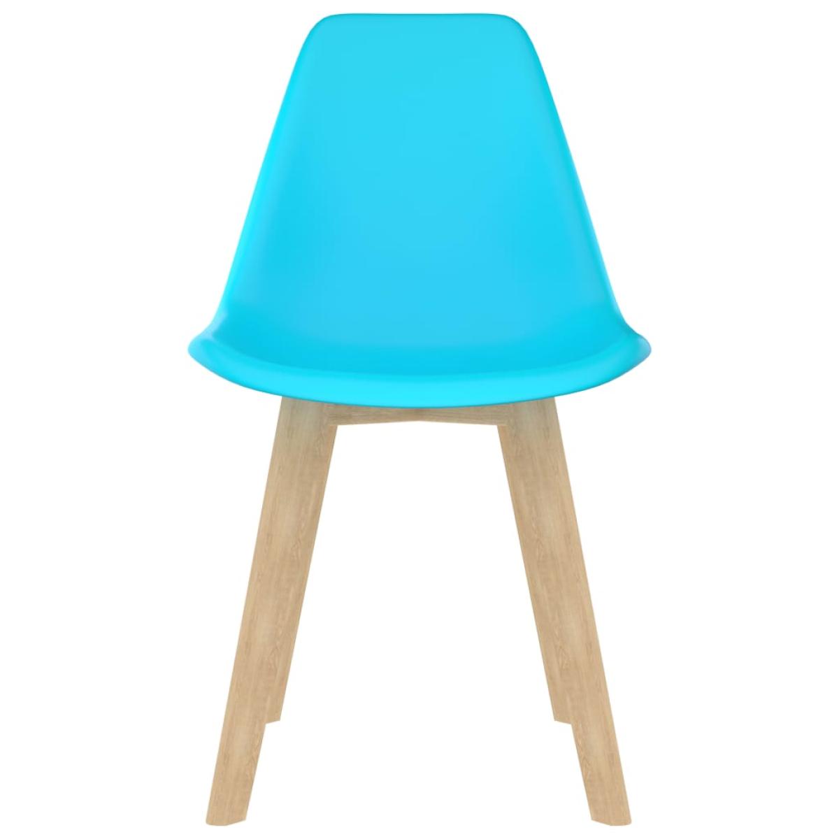 Sillas de comedor 6 unidades plástico azul 