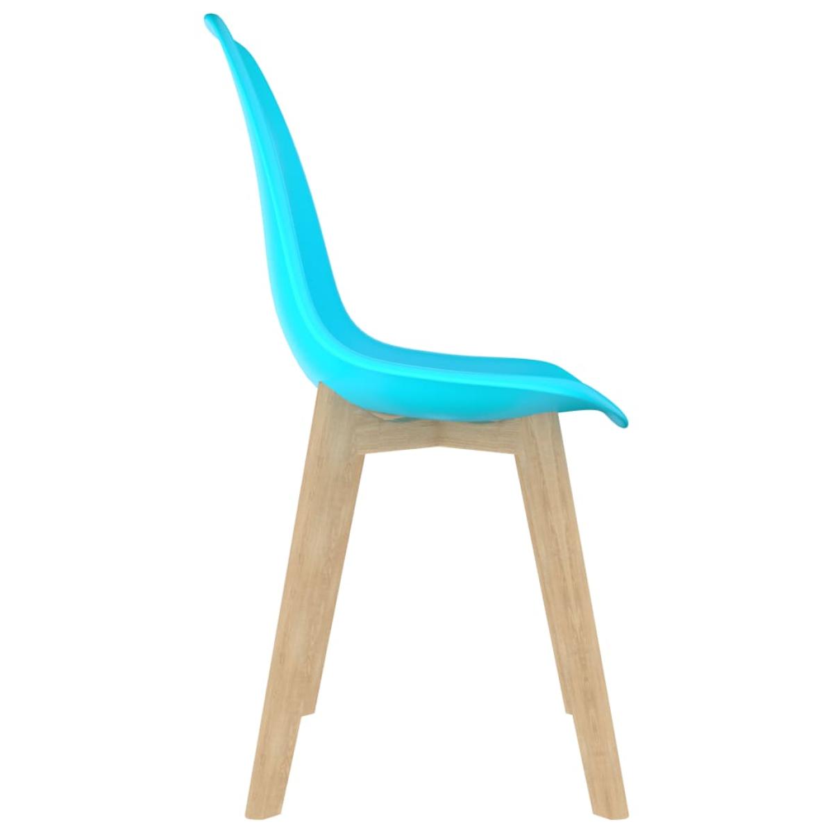 Sillas de comedor 6 unidades plástico azul 