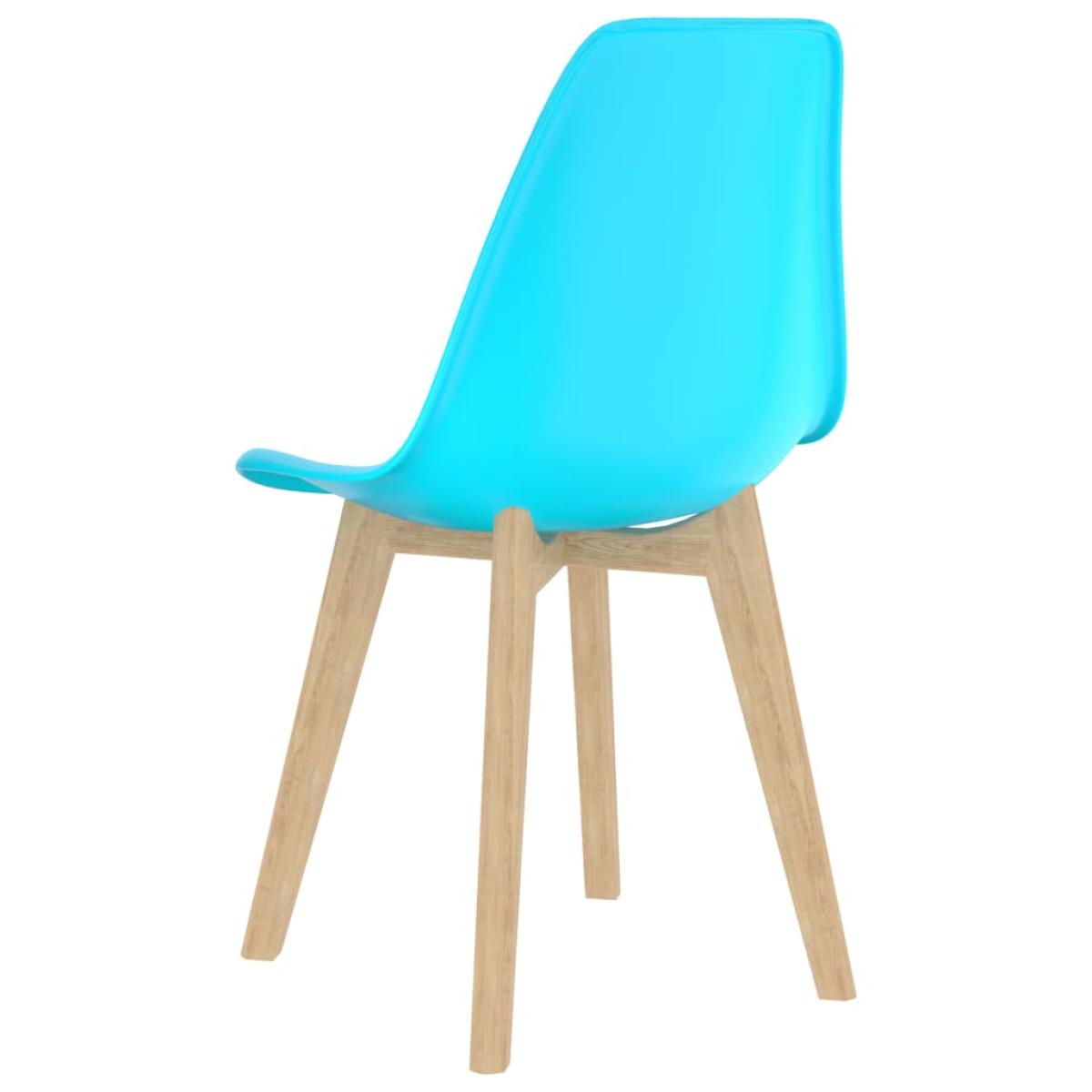 Sillas de comedor 6 unidades plástico azul 