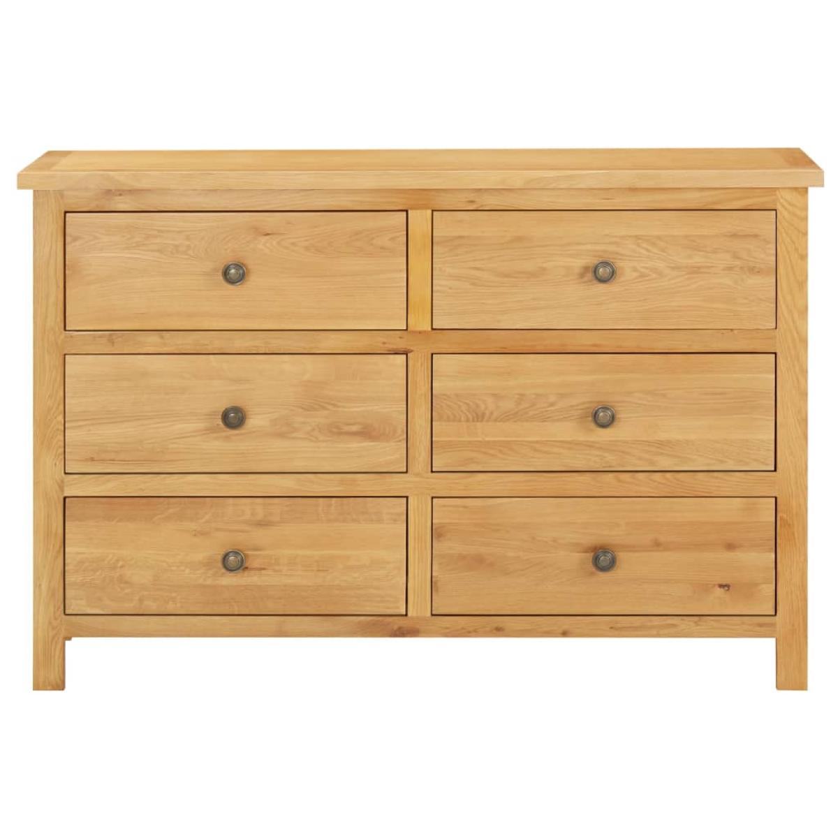 Cajonera de madera de roble macizo 105x33,5x73 cm