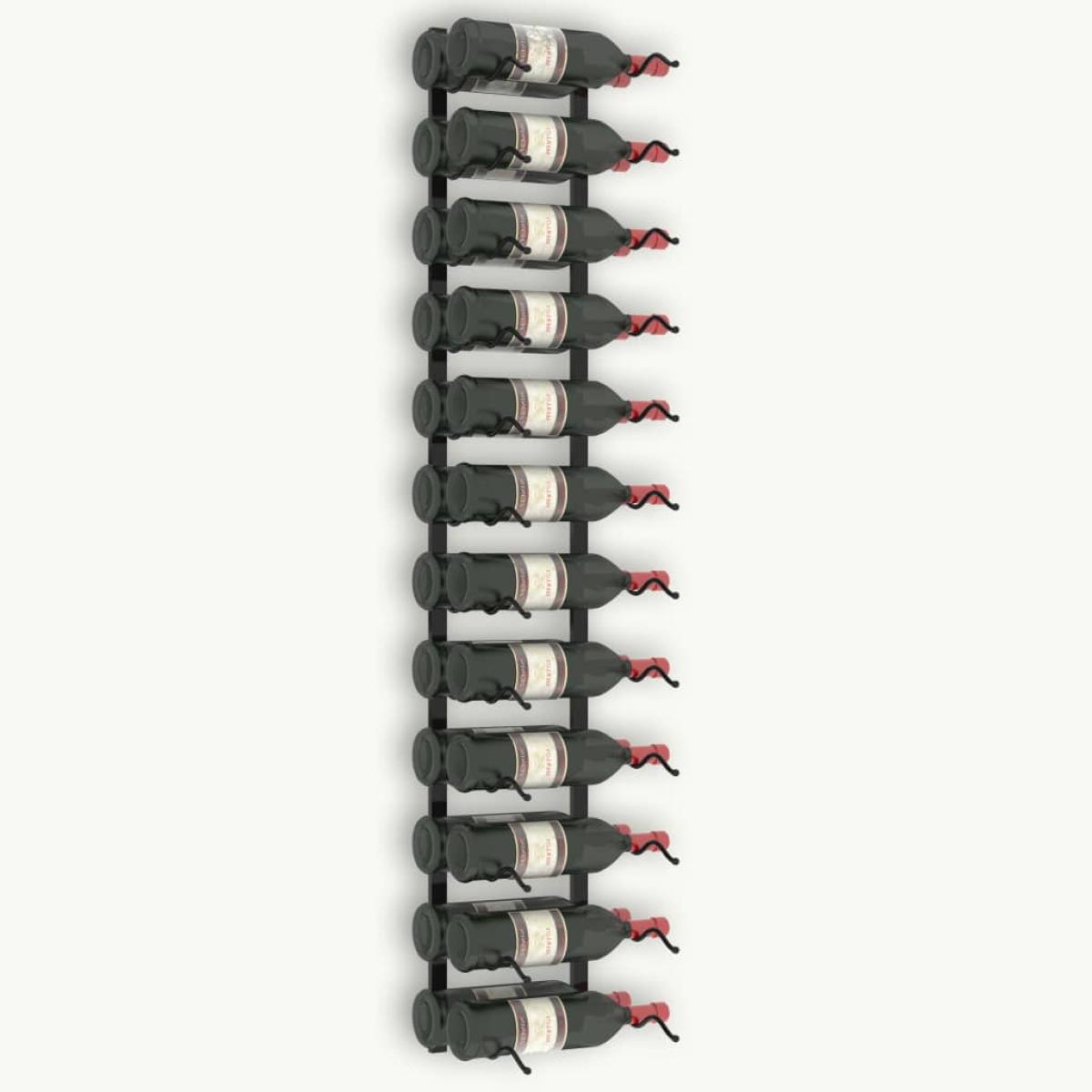 Botellero de pared para 24 botellas hierro negro 