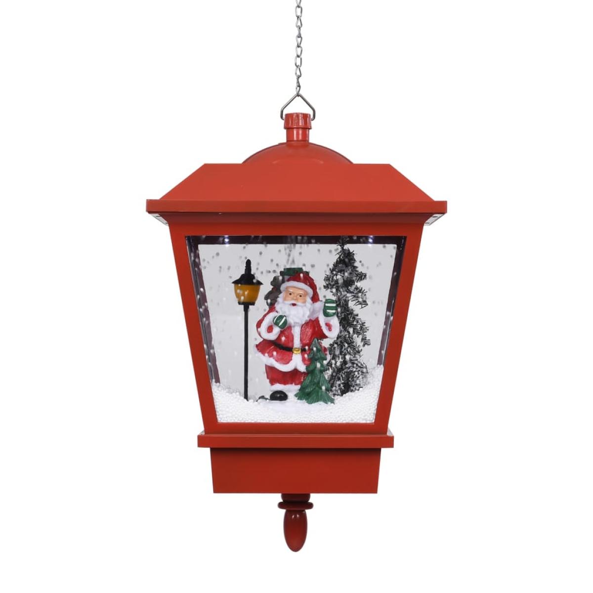 Lámpara colgante de Navidad con LED y Santa Rojo 27x27x45 cm