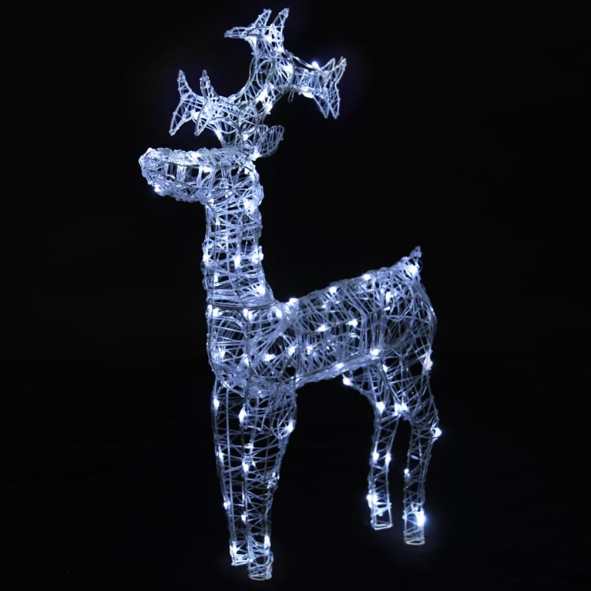  Reno decorativo navideño 90 LED 60x16x100 cm acrílico