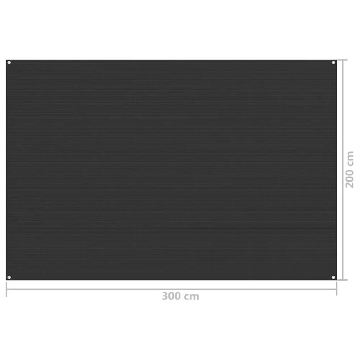 Alfombra de tienda de campaña gris antracita 200x300 cm