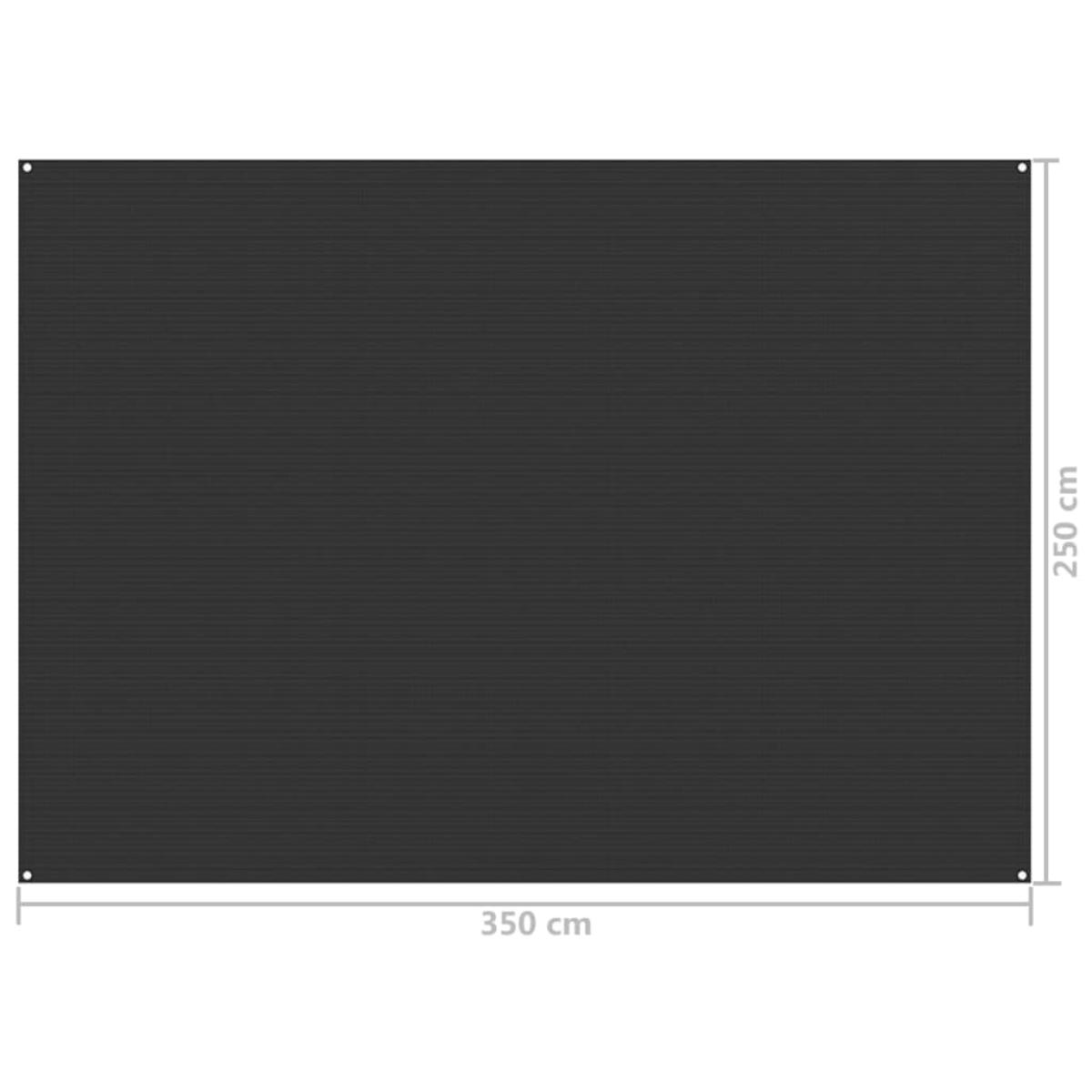 Alfombra de tienda de campaña gris antracita 250x350 cm