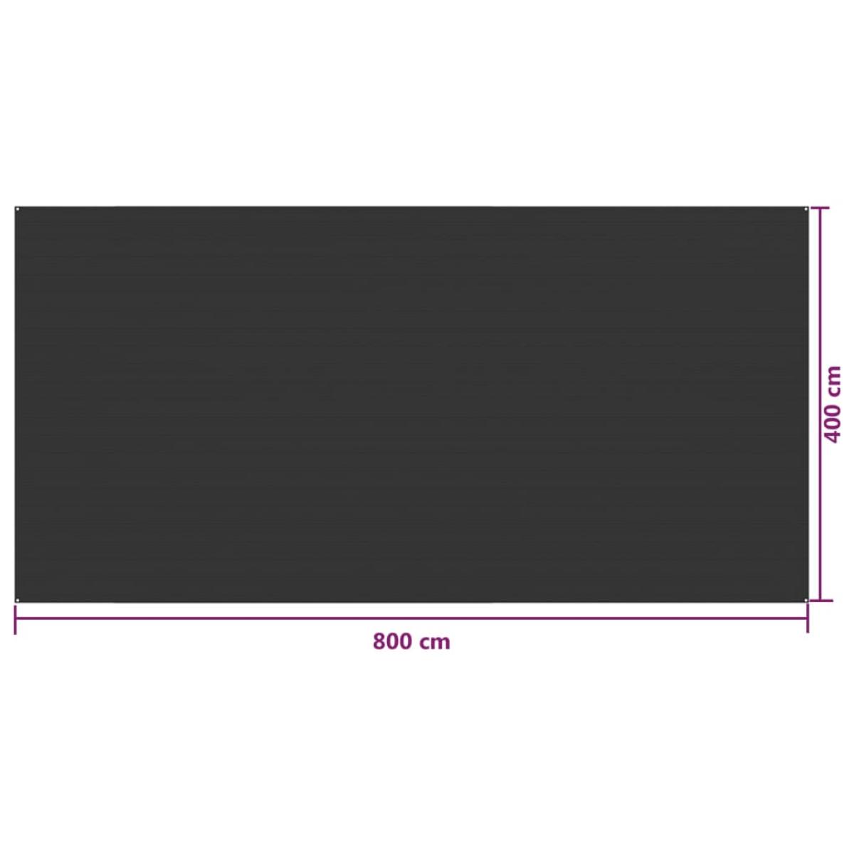 Alfombra para tienda de campaña HDPE gris antracita 400x800 cm