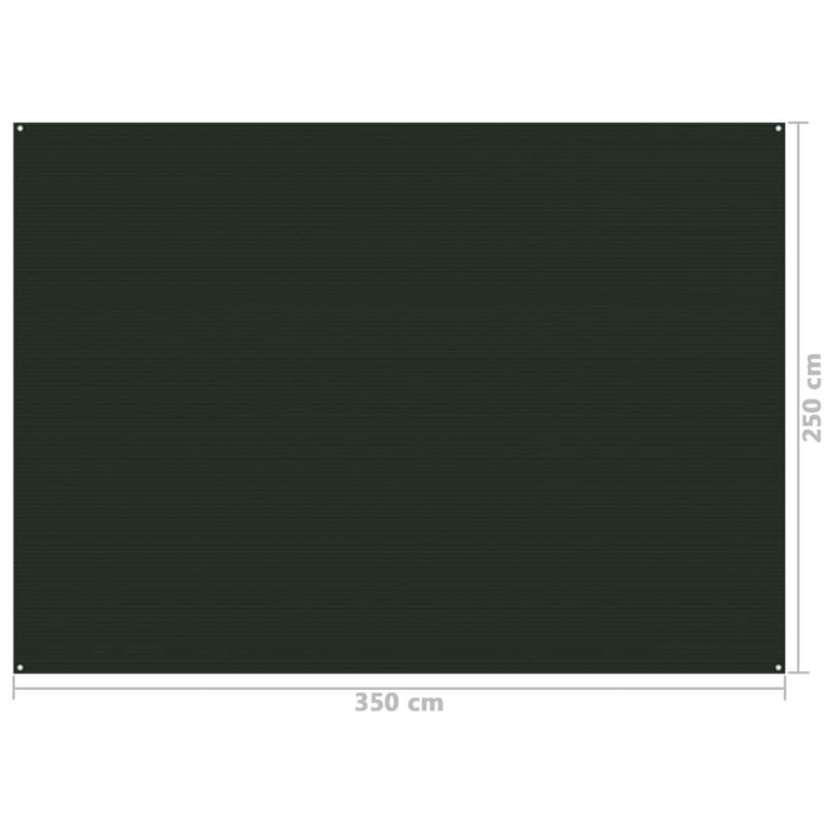 Alfombra de tienda de campaña verde oscuro 250x350 cm