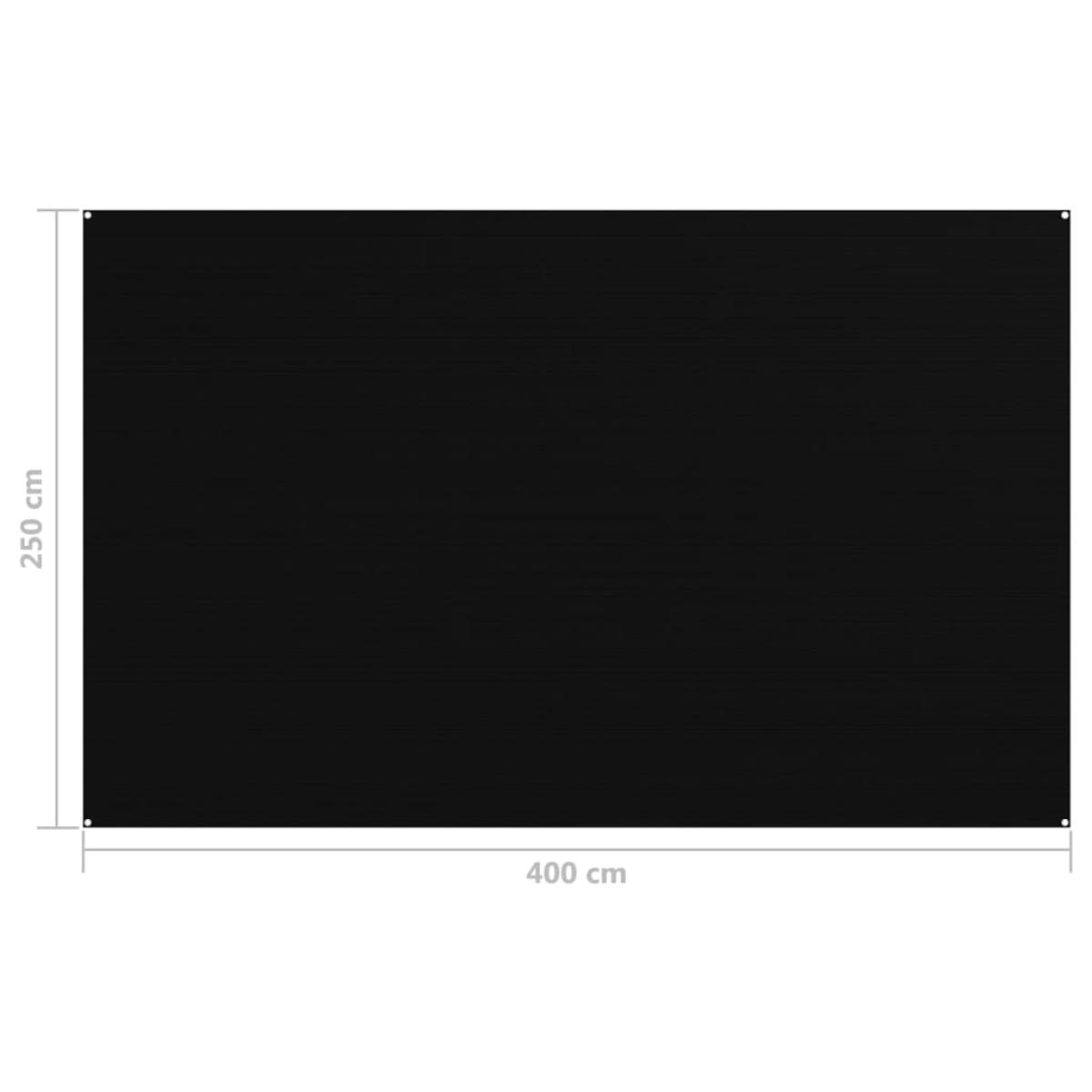Alfombra de tienda de campaña 250x400 cm negro