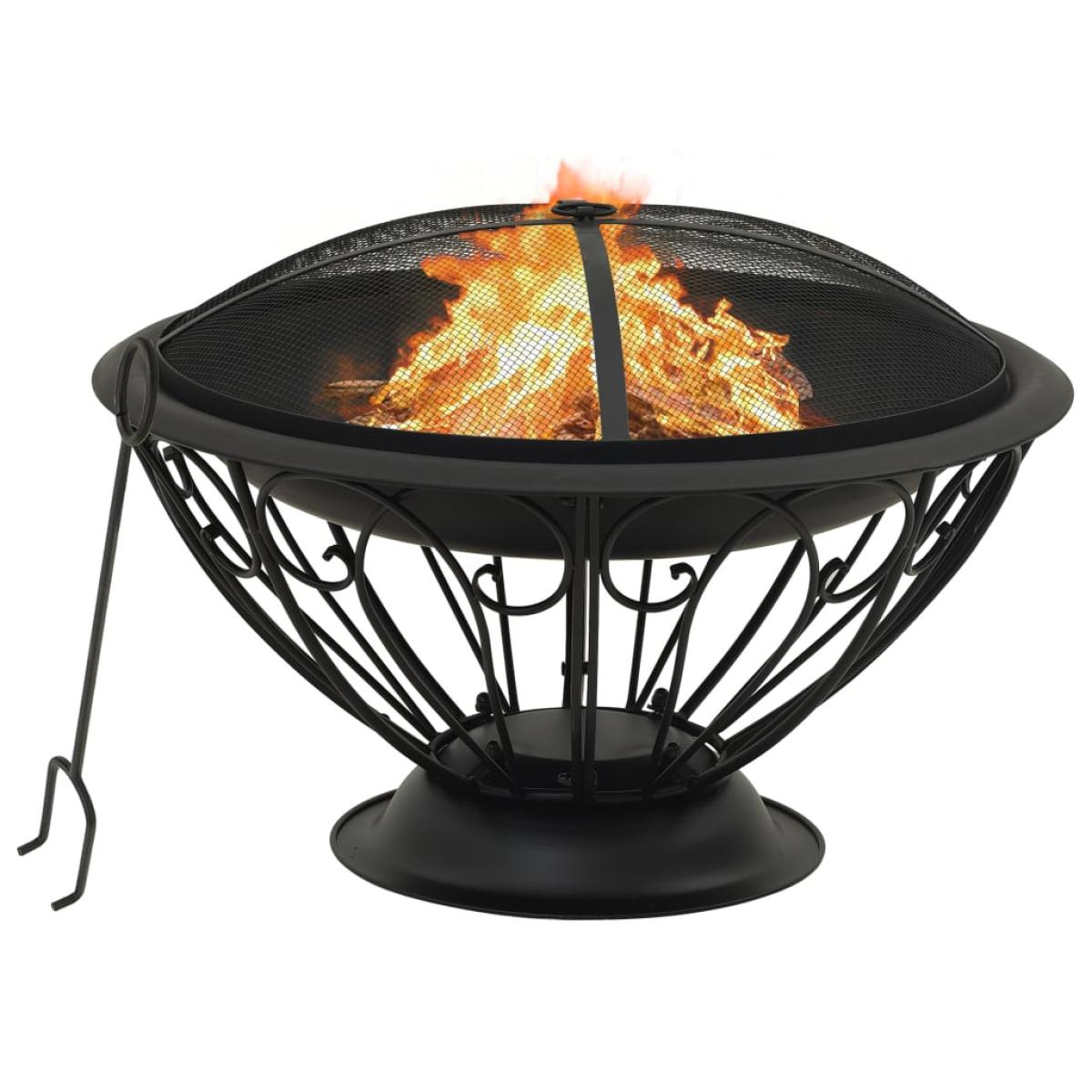 Brasero con atizador acero XXL 75 cm