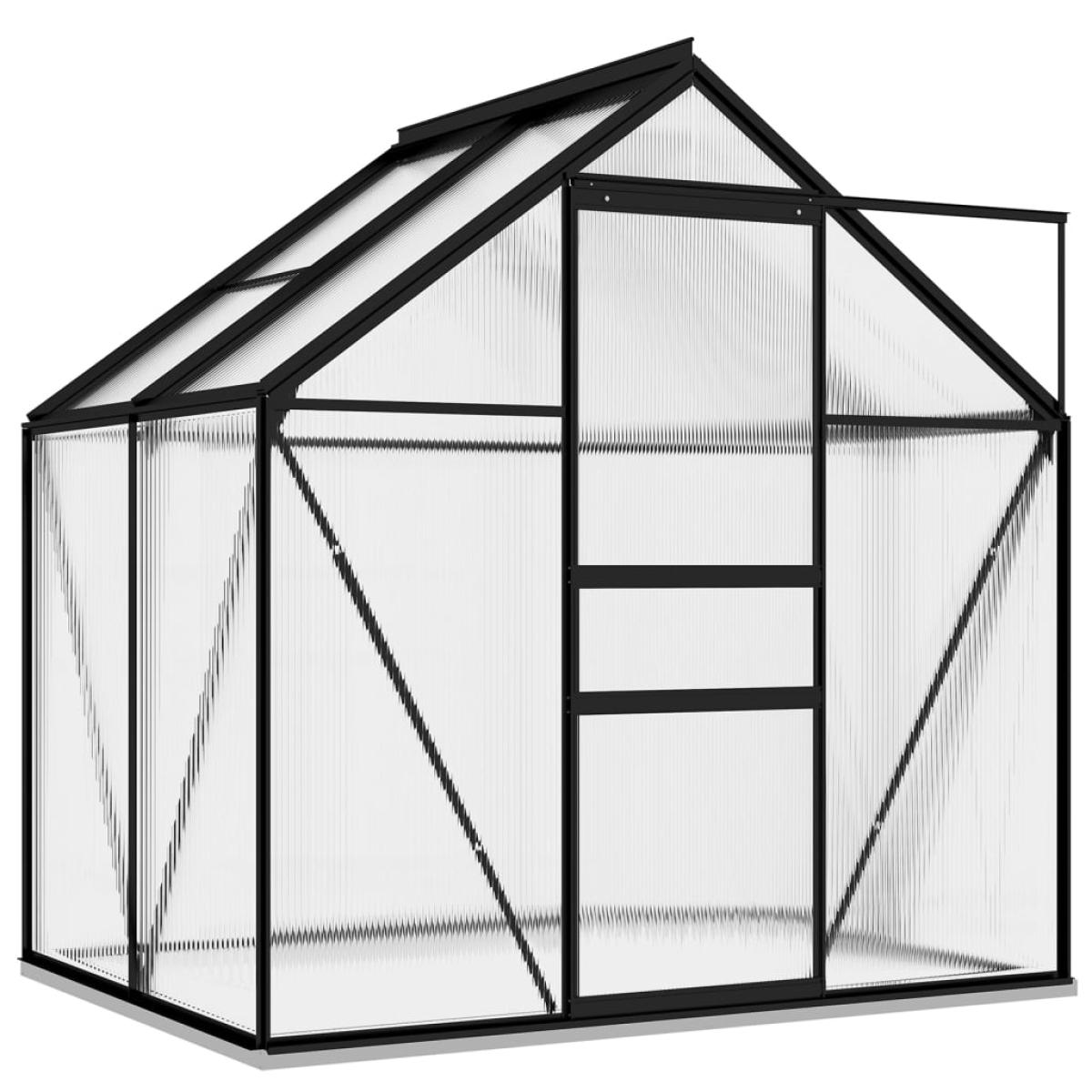 Invernadero de aluminio gris antracita 2,47 m²
