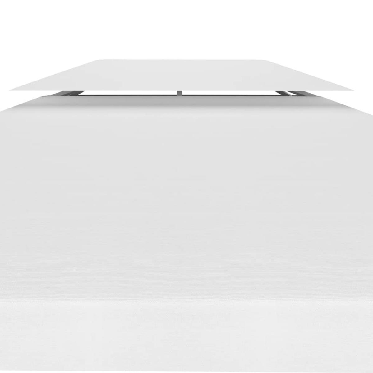 Toldo de cenador 2 niveles 310 g/m² 3x3 m blanco