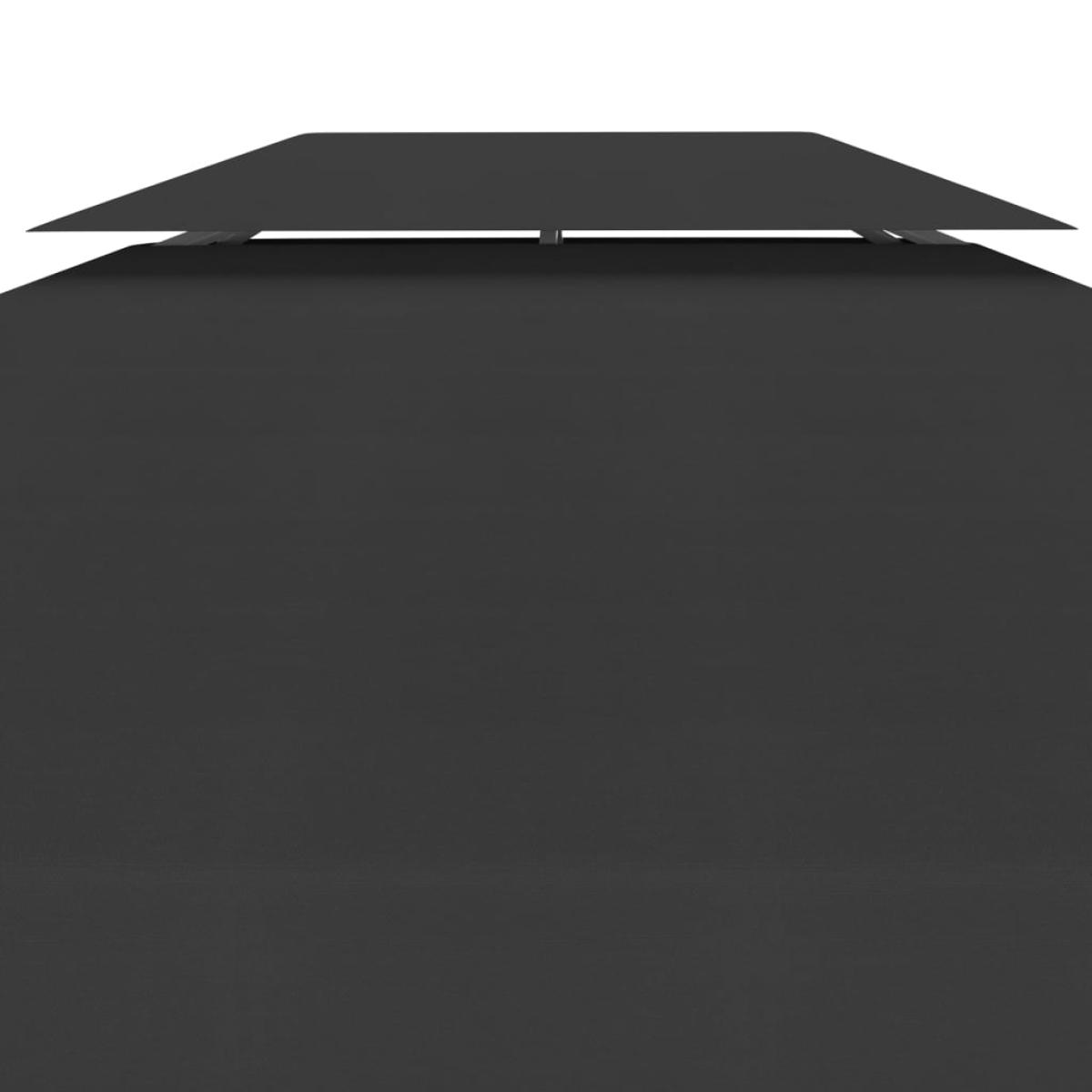 Toldo de cenador 2 niveles 310 g/m² 4x3 m negro