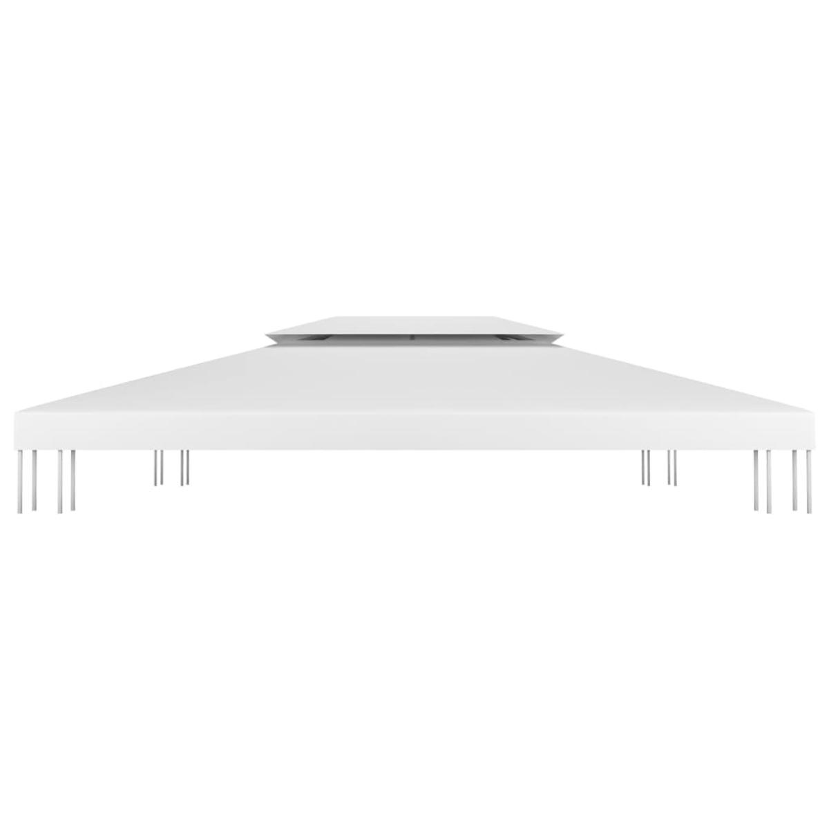 Toldo de cenador 2 niveles 310 g/m² 4x3 m blanco
