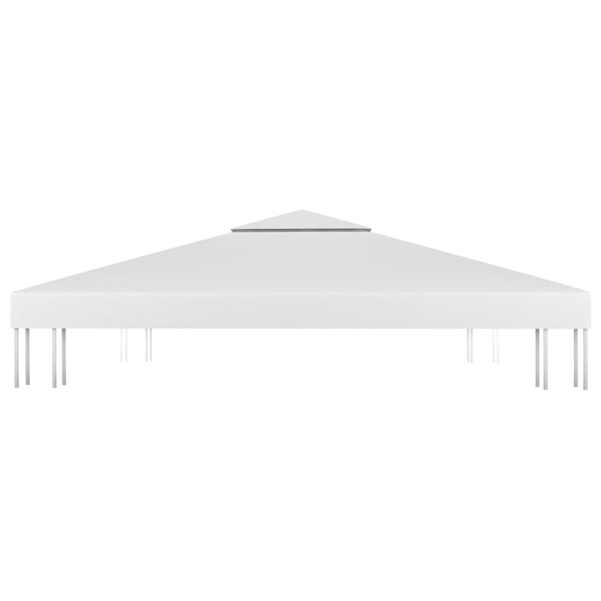 Toldo de cenador 2 niveles 310 g/m² 4x3 m blanco