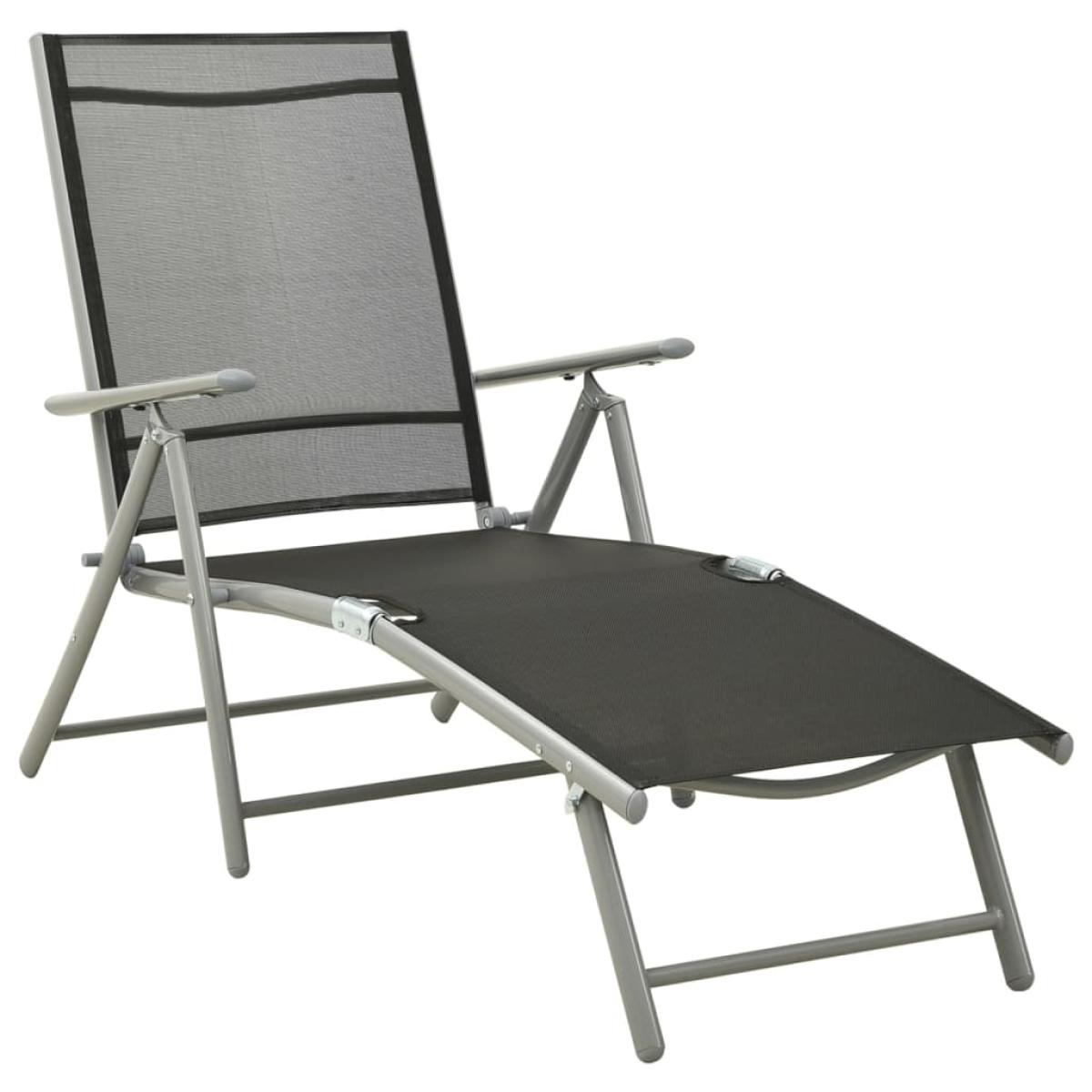 Set de muebles de jardín 3 piezas textilene aluminio plateado