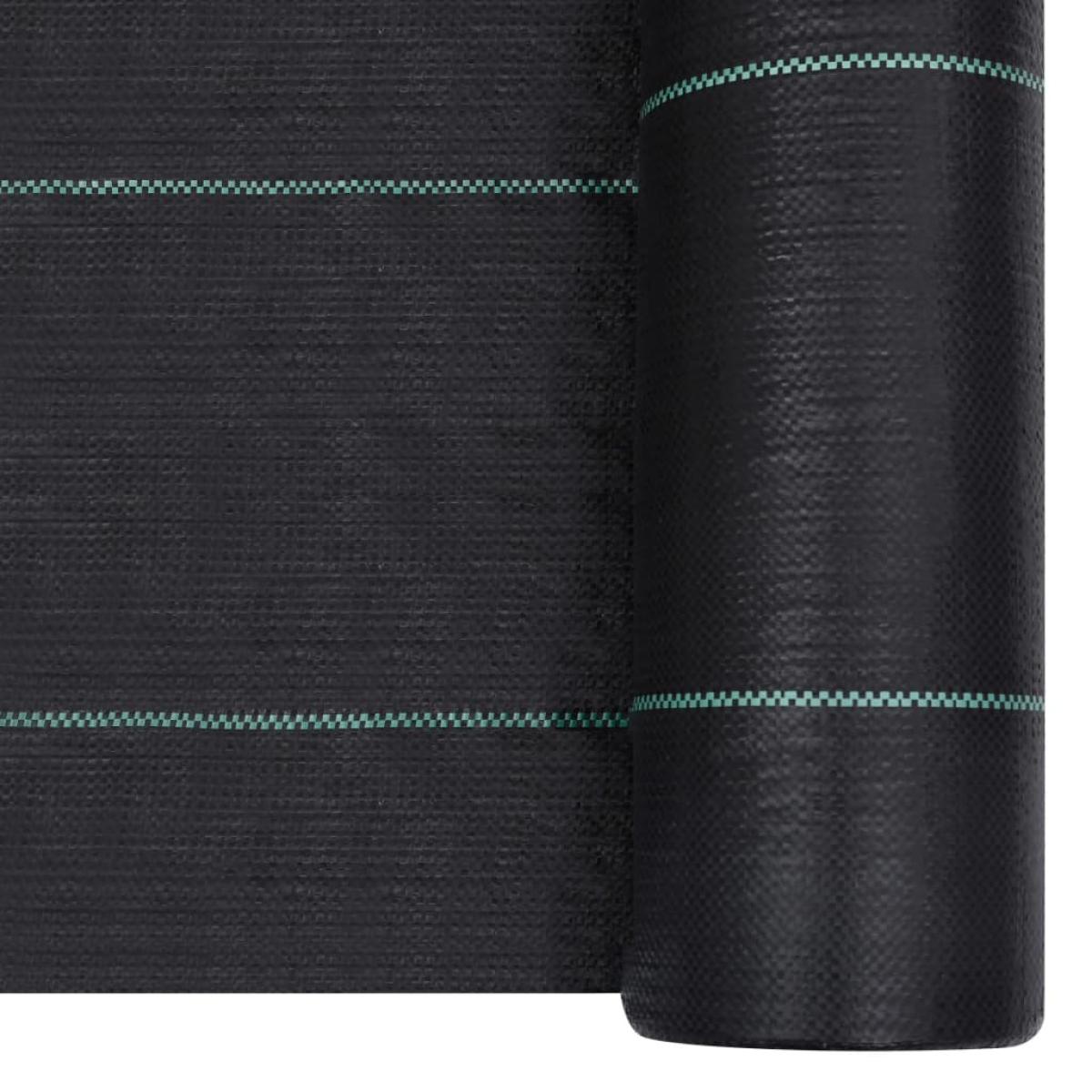 Estera de control de malezas y raíces PP negro 2x5 m
