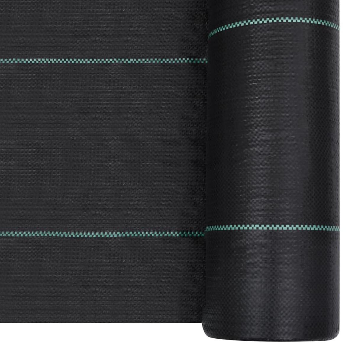 Estera de control de malezas y raíces PP negro 2x25 m