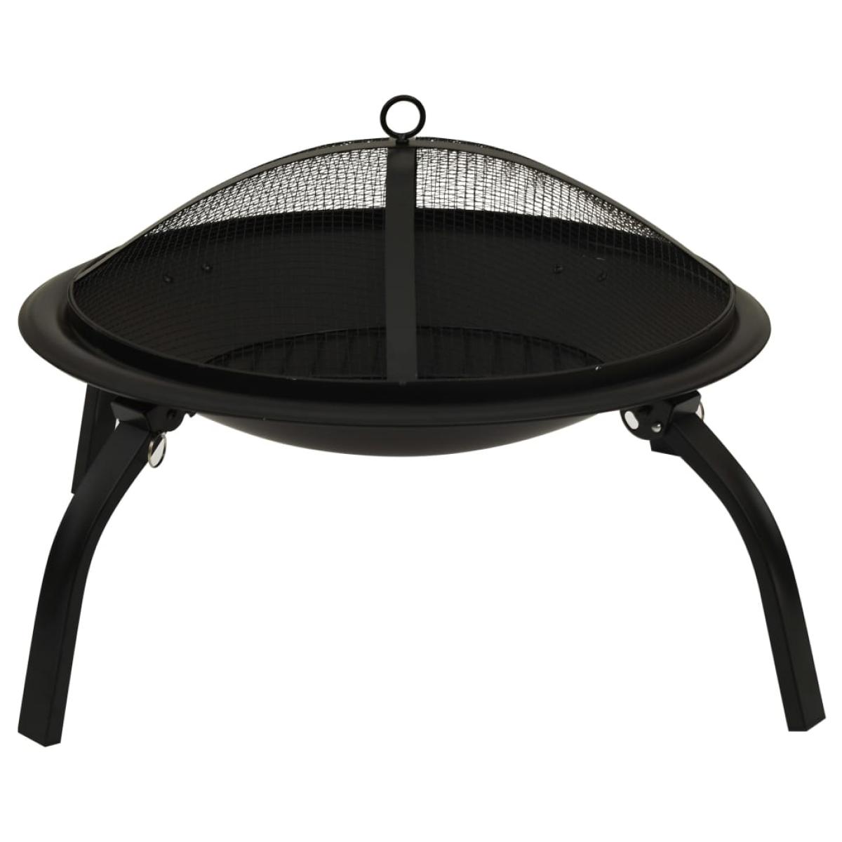 Brasero y barbacoa 2 en 1 con atizador acero 56x56x49 cm