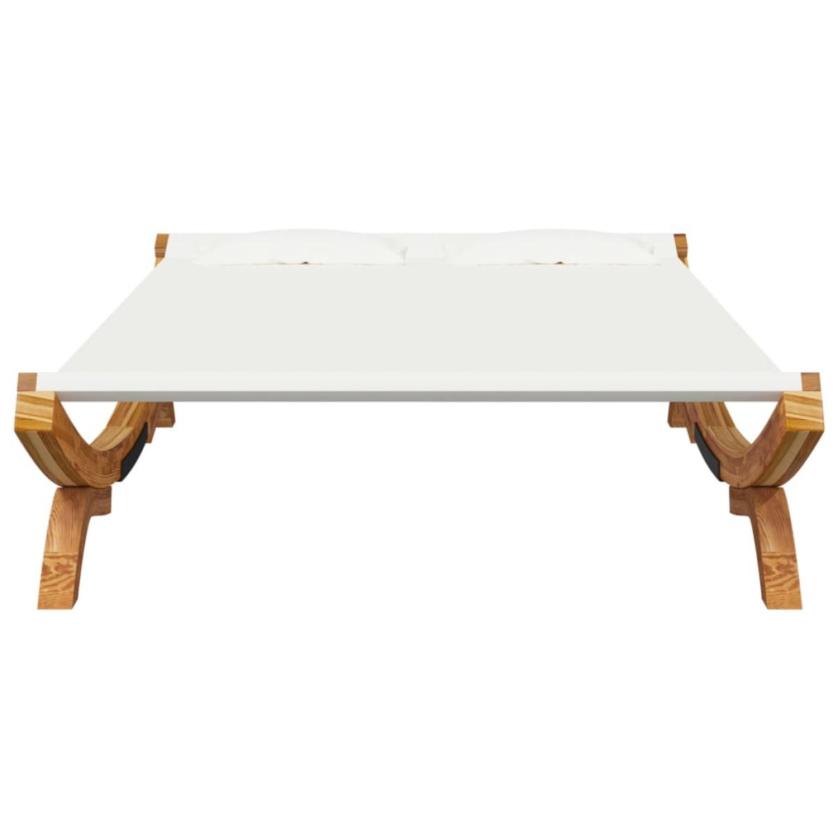 Tumbona con dosel madera curvada gris antracita 165x188,5x46 cm